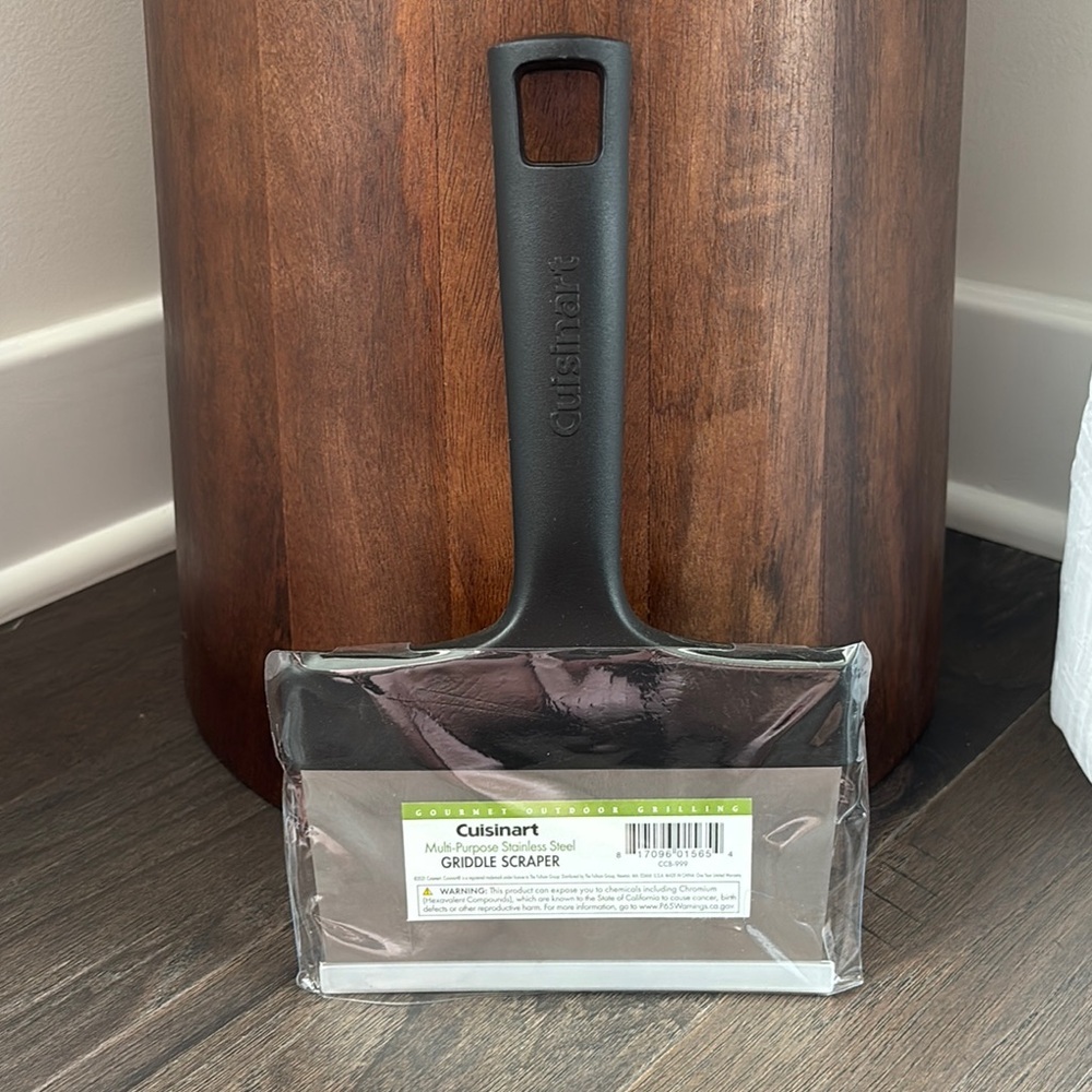 Cuisinart Stainless Steel multipurpose griddle scraper, gourmet outdoor grilling